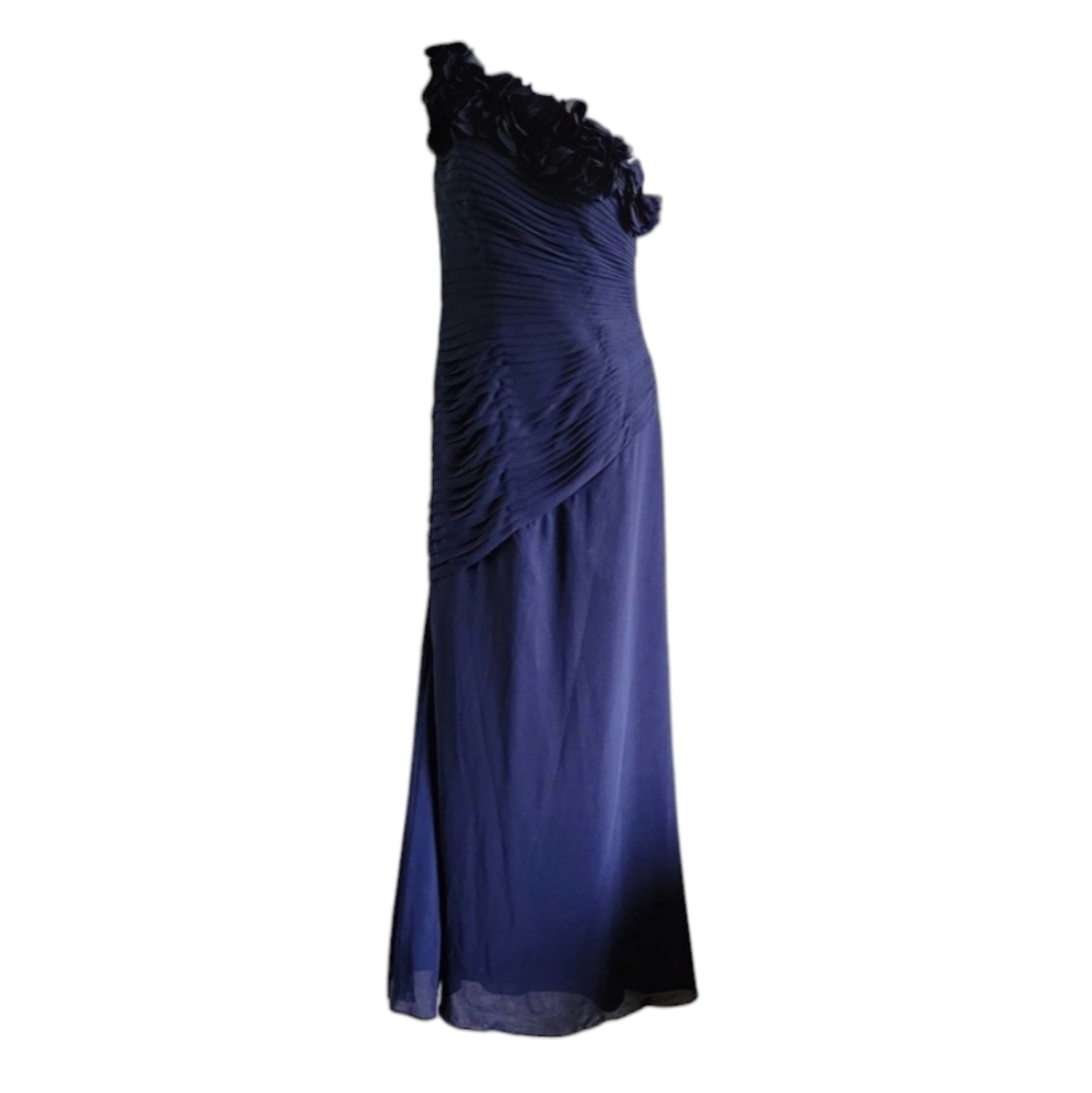 Light in the box one shoulder navy cocktail dress S